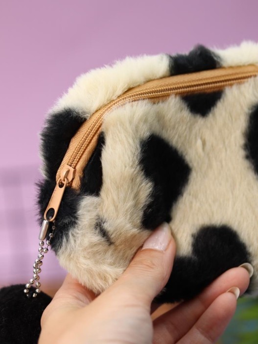 Пенал плюшевый &quot;Black spot&quot;, brown (19*5*7 см) 