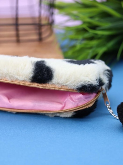 Пенал плюшевый &quot;Black spot&quot;, brown (19*5*7 см) 