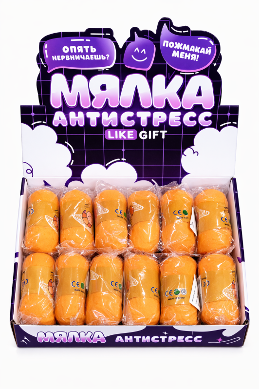 Мялка-антисресс "Мягкий круассан", шоу-бокс 12 шт. 