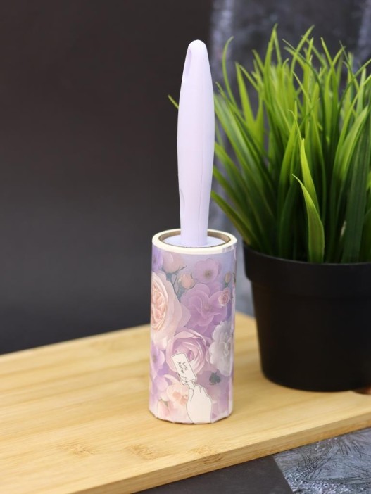 Ролик для чистки одежды &quot;Purple flowers&quot;, 10 см*60 листов 