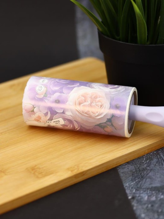 Ролик для чистки одежды &quot;Purple flowers&quot;, 10 см*60 листов 