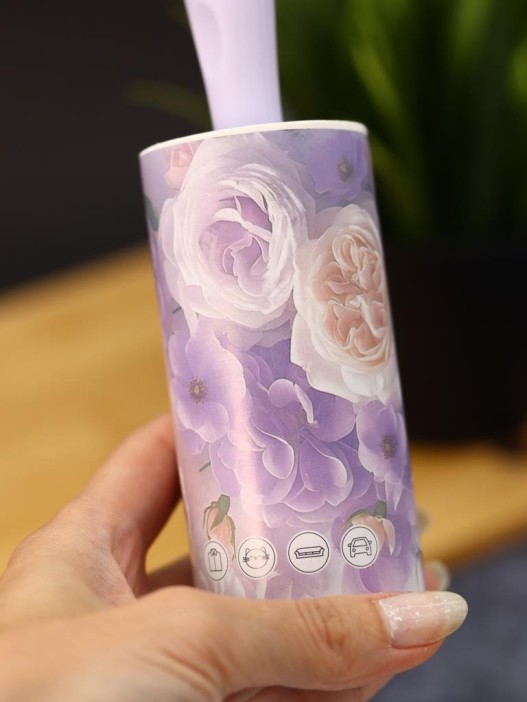 Ролик для чистки одежды &quot;Purple flowers&quot;, 10 см*60 листов 