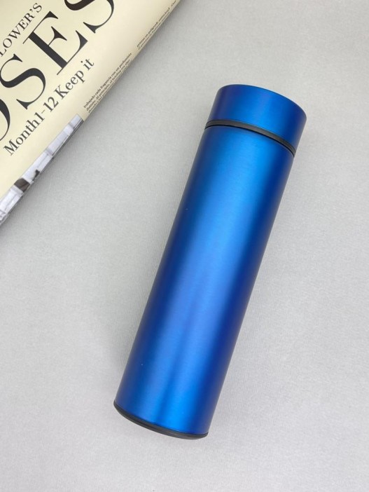 Термос с датчиком температуры «Metallic», matte blue (500 ml) 