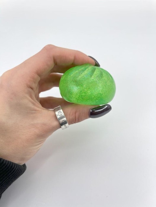 Мялка - антистресс «Glitter ball», green 