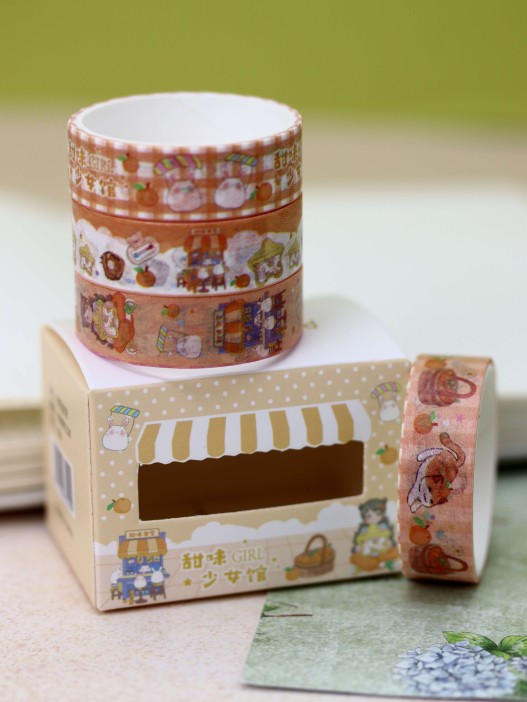 Набор декоративного скотча «Сity rabbit», orange 