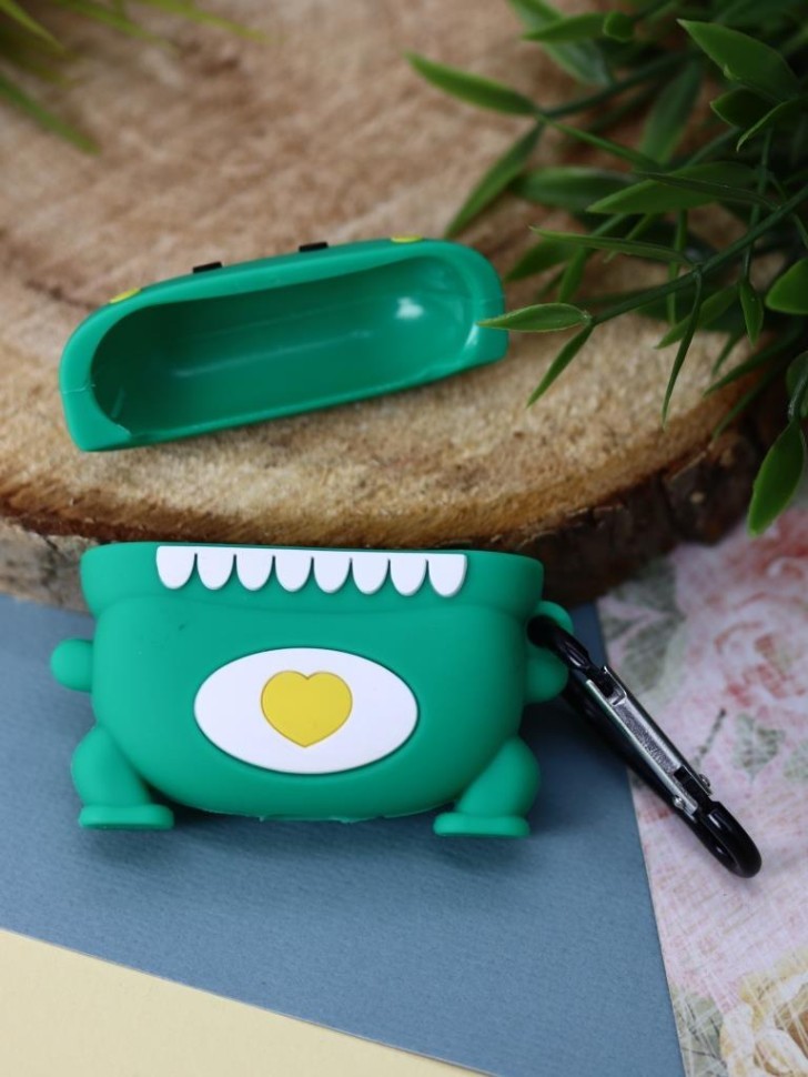 Чехол для AirPods 3  "Cute dinosaur", green