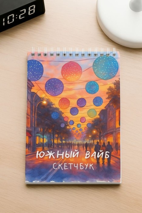 Скетчбук «Южный вайб», 14х20 см, плотность 100 гр 
