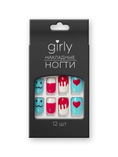 Накладные ногти GIRLY «Delicate shades», 12 шт., с клеевыми пластинами