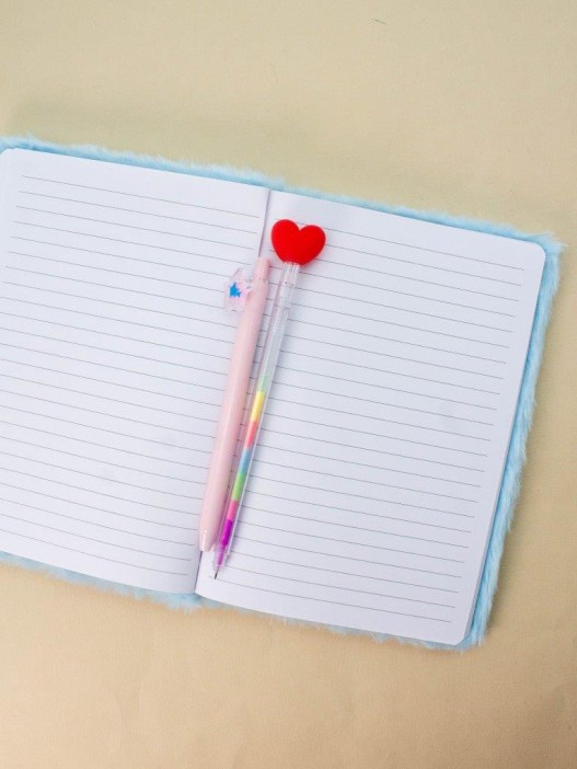 Блокнот плюшевый «Jelly fish», blue, 21,5х15 см, плотность 70 гр. 