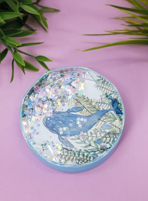 Контейнер для линз «Whale», blue alga 