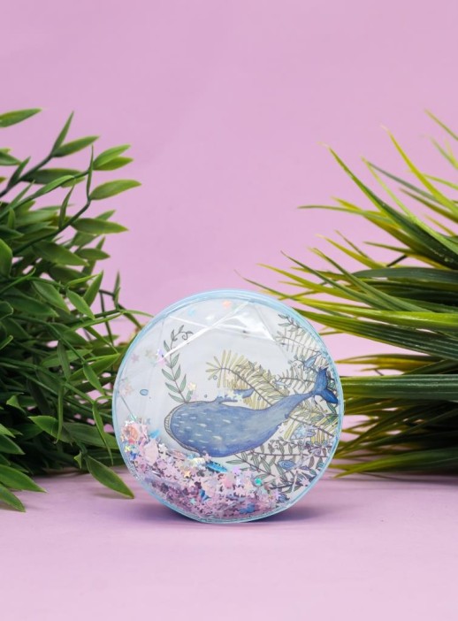 Контейнер для линз «Whale», blue alga 