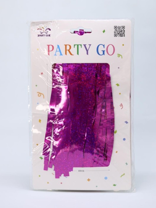 Праздничный занавес, дождик для фотозоны &quot;Brilliant rain&quot;, fuchsia (100*200 см) 