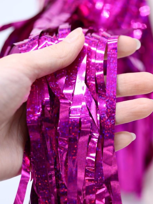 Праздничный занавес, дождик для фотозоны &quot;Brilliant rain&quot;, fuchsia (100*200 см) 