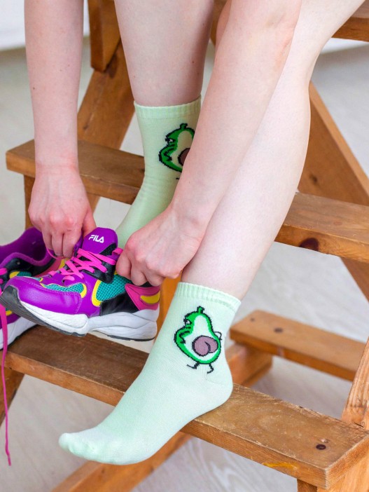 Носки женские iLikeGift "Two Avocado", р. 35-40 