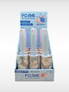 Ролик для чистки одежды &quot;Flowers&quot;, 10 см*60 листов, шоу-бокс iLikeGift 12 шт.