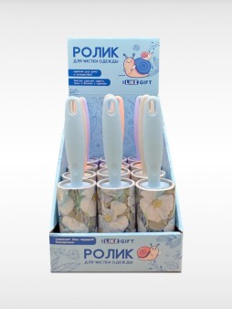 Ролик для чистки одежды "Flowers", 10 см*60 листов, шоу-бокс iLikeGift 12 шт.