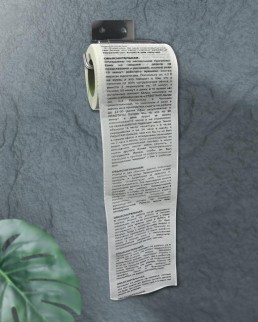 Сувенирная туалетная бумага «Объяснительная», двухслойная, 25 м (10х9,5 см)