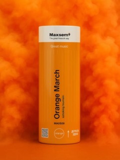 Цветной дым "Orange March", оранжевый, калибр 1.35", 40сек, 11,5см)