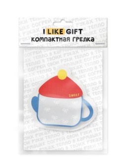 Карманная грелка многоразовая iLikeGift "Уютная кружка", синяя