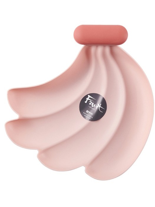 Тарелка "Banana mood", розовый, пластик (25*27*3.2 см) 