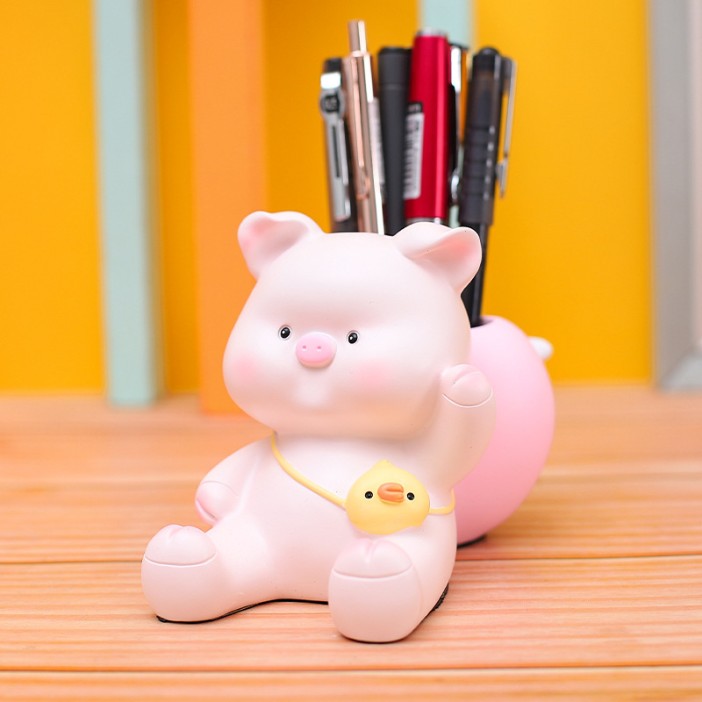 Подставка для канцелярских принадлежностей «Luck pig», pink 