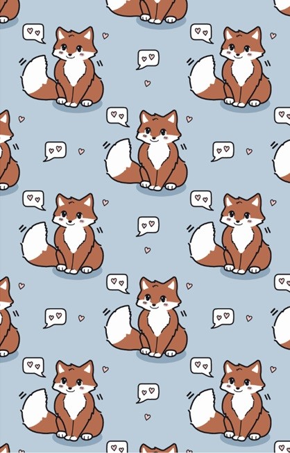 Держатель для карт Аниме "Влюбленные лисички" (6,5 х 10,4 см) 