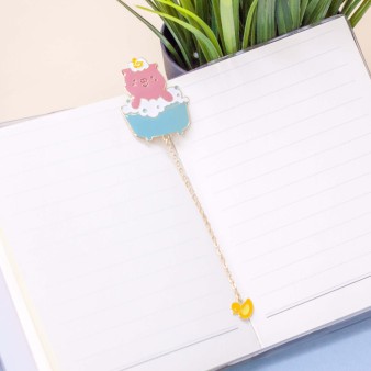 Закладка "Bathing pig" red