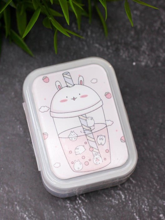 Контейнер для линз «Cocktail hare», white 