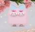 Серьги-клипсы GIRLY "Королевское облако", белые
