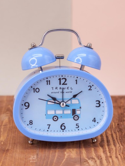Часы-будильник &quot;Transport&quot;, blue (13,5х12 см) 