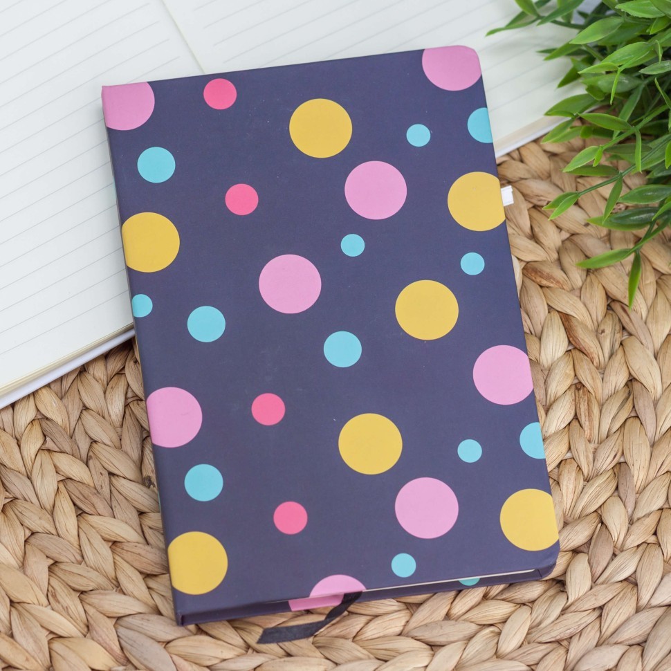 Блокнот (A5) "Shape colored circles", black (14.5*21)