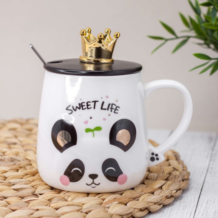 Кружка "Sweet life panda leaf" (440 ml) 