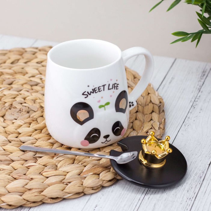 Кружка "Sweet life panda leaf" (440 ml) 
