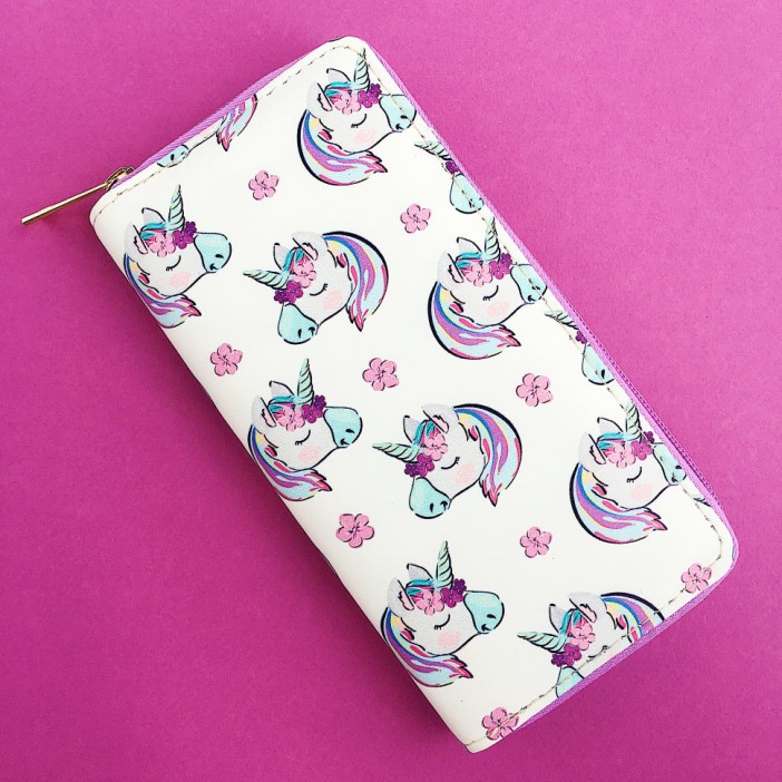Кошелёк &quot;Unicorn and flowers&quot; white 