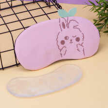 Маска для сна гелевая "Cute hare", pink