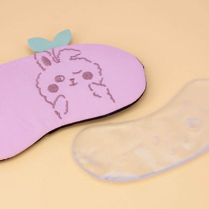 Маска для сна гелевая "Cute hare", pink 
