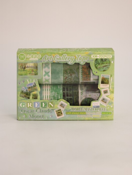 Набор декоративного скотча 12 шт. &quot;Art Gallery&quot;, green (3см*2м) 