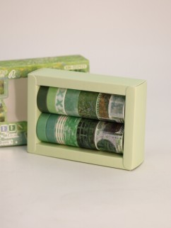 Набор декоративного скотча 12 шт. &quot;Art Gallery&quot;, green (3см*2м)