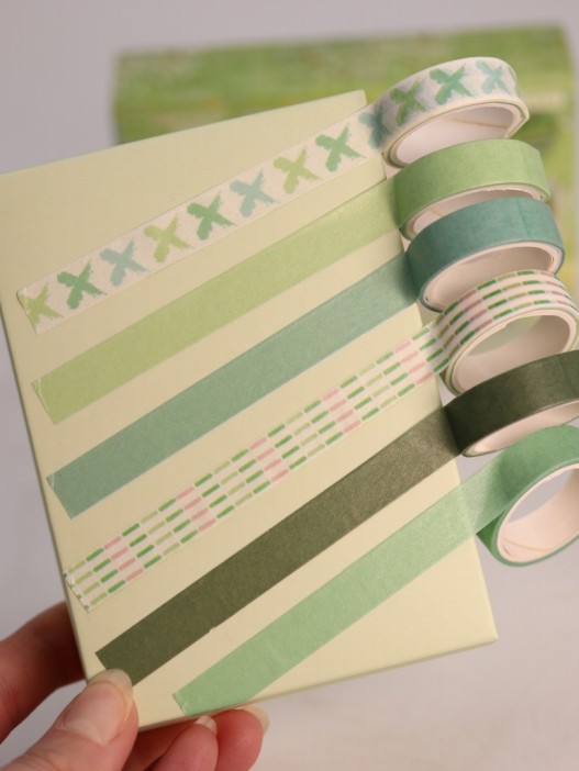 Набор декоративного скотча 12 шт. &quot;Art Gallery&quot;, green (3см*2м) 