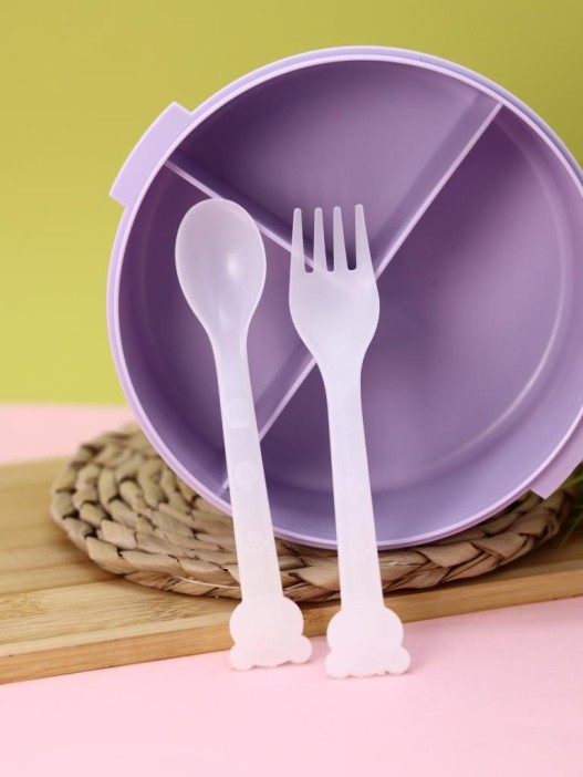 Ланчбокс &quot;Round rabbit&quot;, purple 