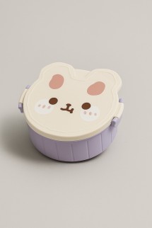 Ланчбокс &quot;Round rabbit&quot;, purple