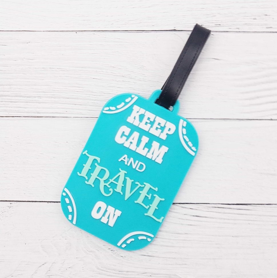 Бирка для багажа "Keep calm and travel"