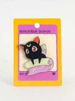 Значок акриловый iLikeGift "Спящий магический кот"