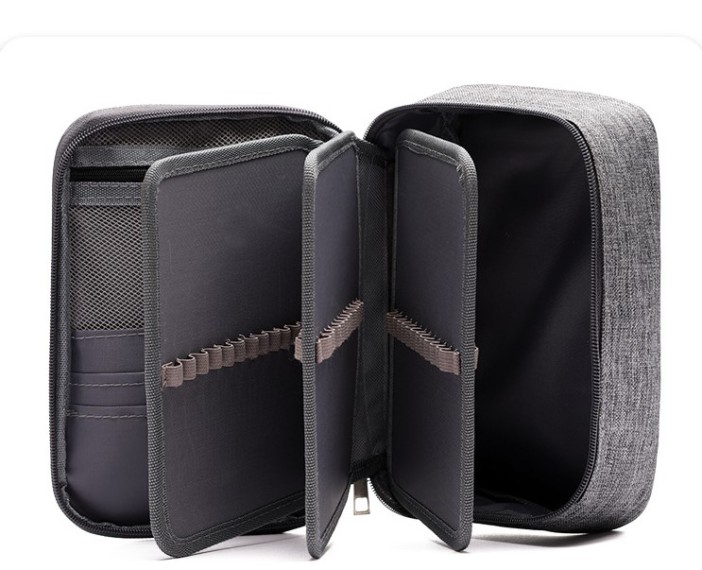 Сумка-органайзер для маркеров/карандашей, серая (23*7*16,5 см) 