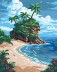 Картина по номерам 40*50 &quot;Тропический остров&quot; (23 цвета) 