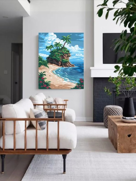 Картина по номерам 40*50 &quot;Тропический остров&quot; (23 цвета) 