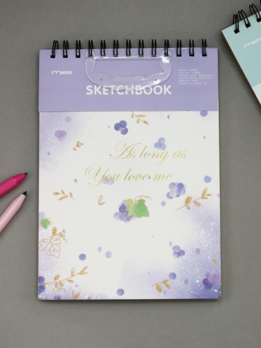 Скетчбук (B5) "Berries", purple (18*25) 30 л. 130 г/м