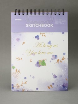 Блокнот для зарисовок (B5) "Ягоды", фиолетовый (18*25) 30 л. 130 г/м