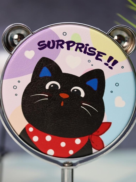 Зеркало настольное на ножке &quot;Relax cat&quot;, фиолетовое (10,5*18 см) 