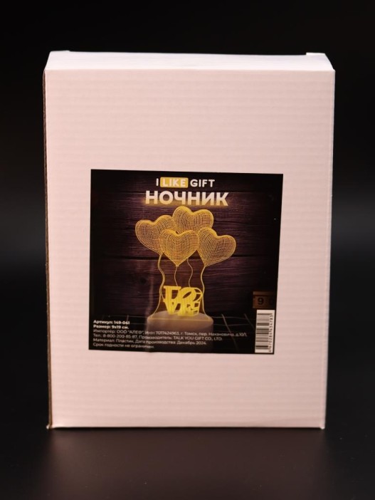 Ночник iLikeGift &quot;LOVE&quot; LED, USB (9х19 см) 